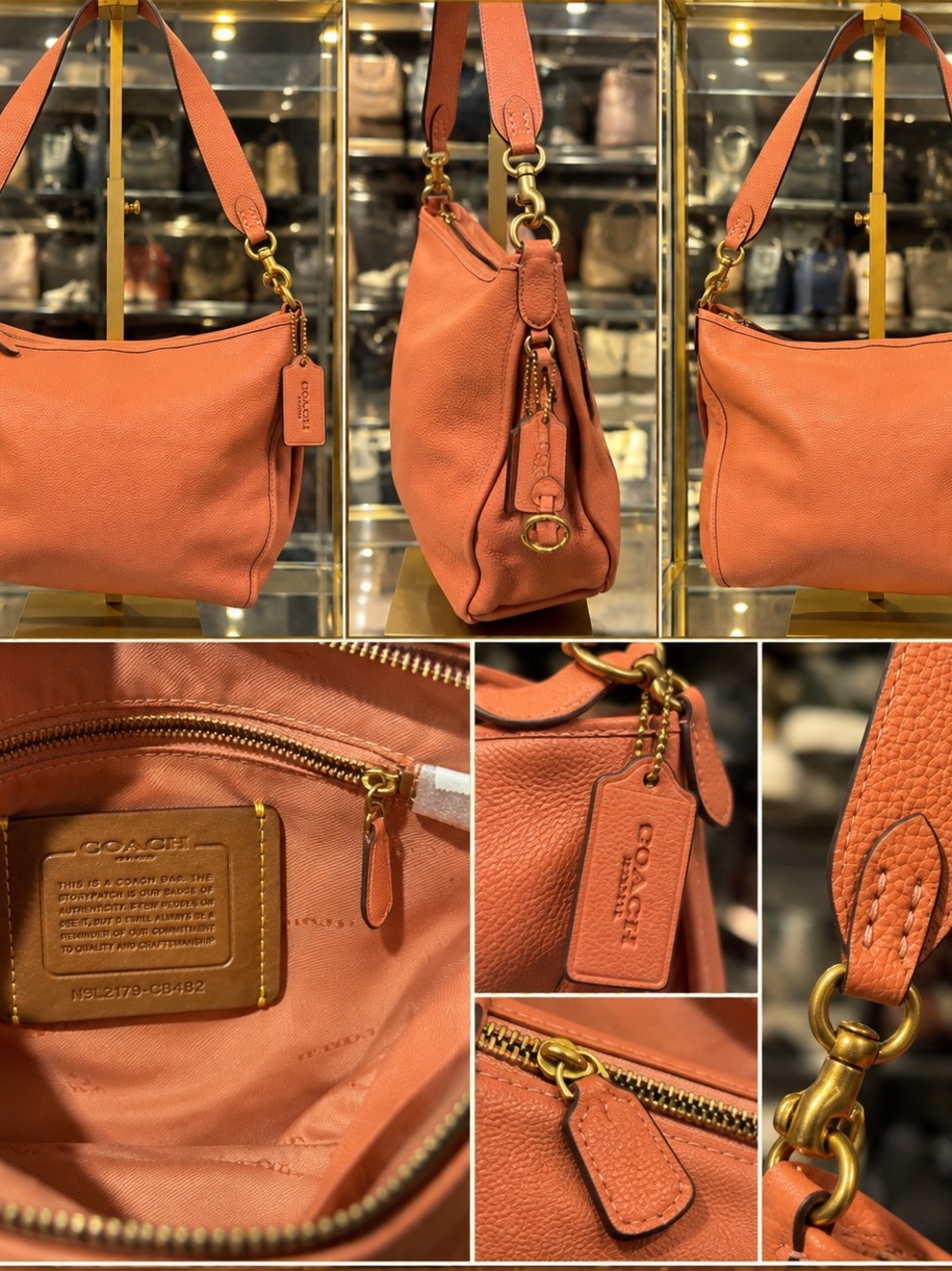 Coach Coral Leather Shoulder/Hobo Bag — New/Unused